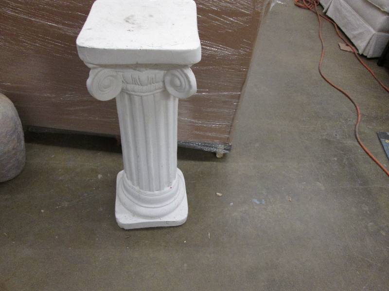Heavy White Pedestal Plant Stand...