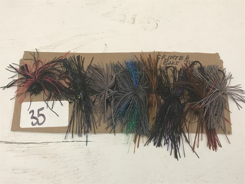 lot 35 image: (8) Assorted Weighted Bass Jigs ...