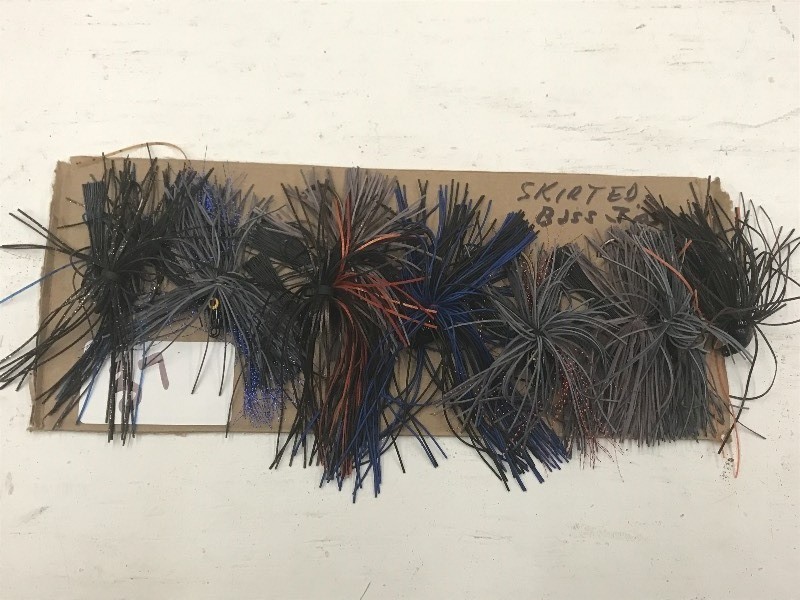 lot 37 image: (8) Assorted Weighted Bass Jigs ...