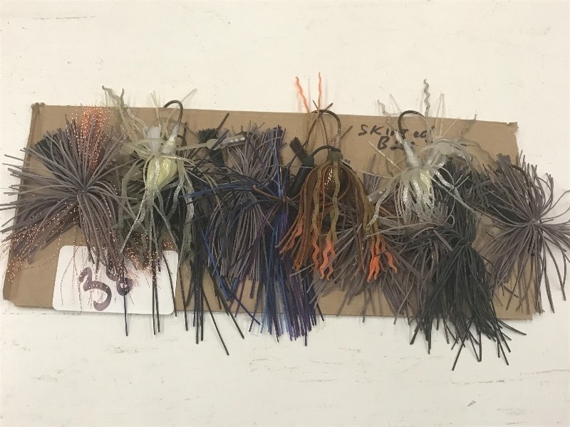lot 38 image: (8) Assorted Weighted Bass Jigs ...