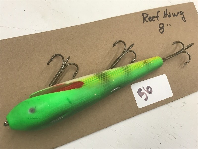lot 56 image: 8 Reef Hawg Muskie Lure ...