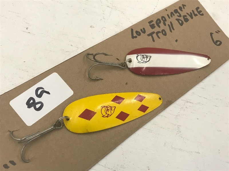 lot 89 image: 6 Lou Eppinger Troll Devle Muskie ...