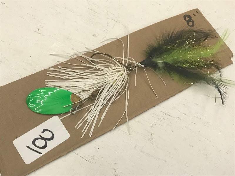 lot 100 image: 8 Muskie Spinner Lure ...