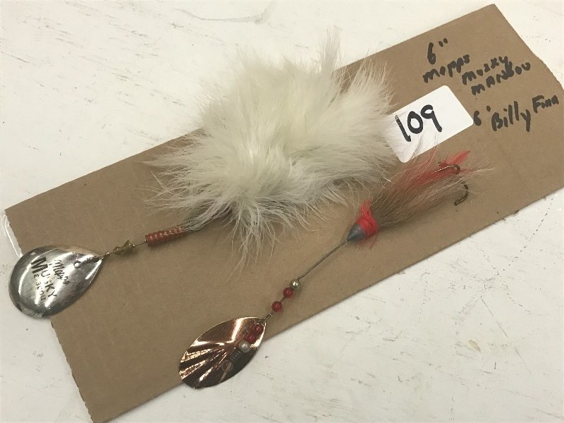 lot 109 image: 6 Mepps & 6 Billy Fin Muskie Lure...