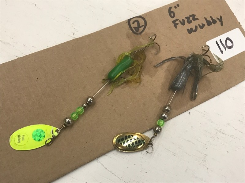 lot 110 image: (2) 6 Fuzzy Wubby Muskie Lures...