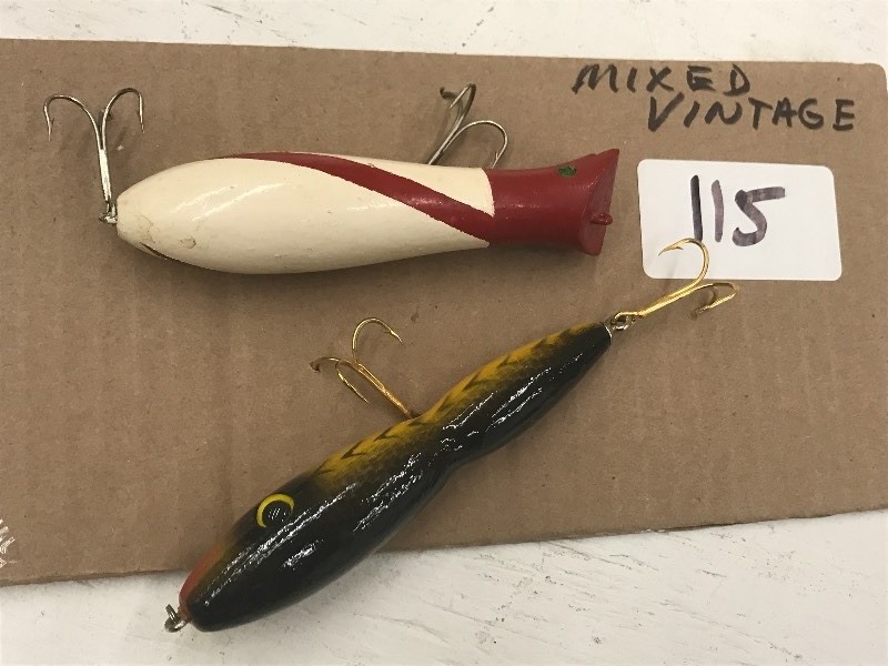 lot 115 image: (2) Vintage Crankbait Lures ...