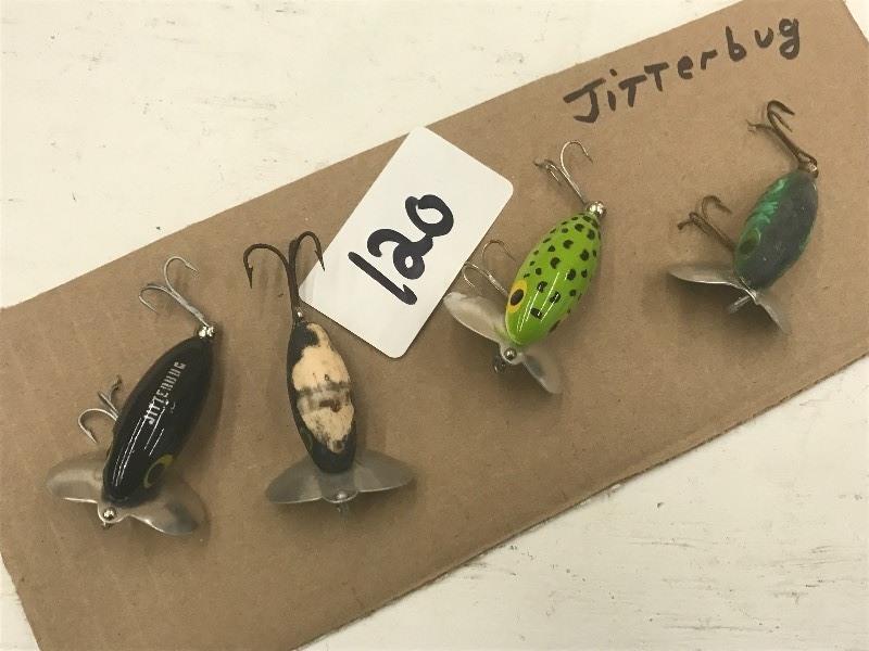 lot 120 image: (4) Vintage Jitterbug Lures ...