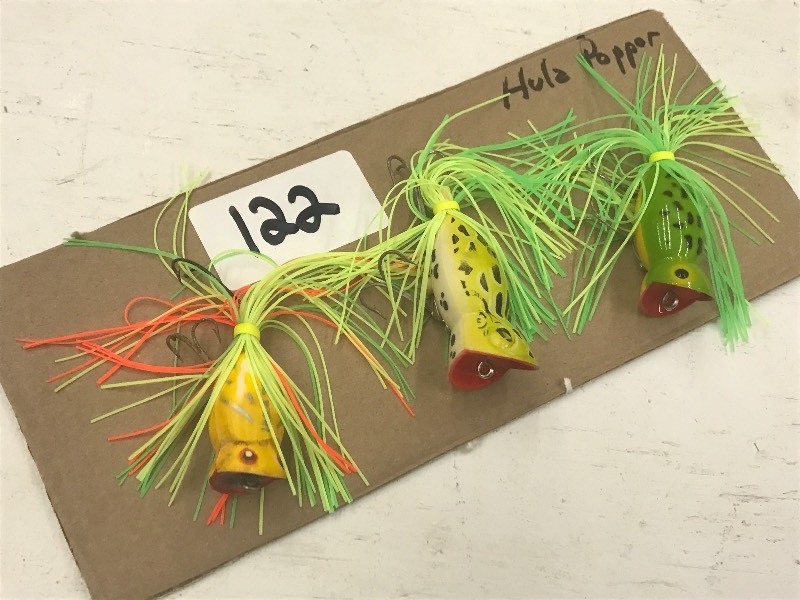 lot 122 image: (3) Hula Popper Lures ...