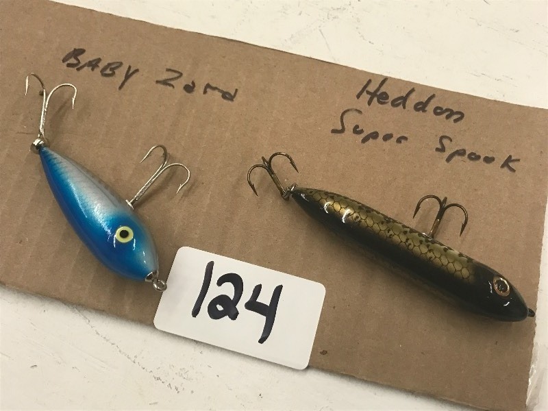 lot 124 image: (1) Heddon Super Spook & (1) Baby Z...