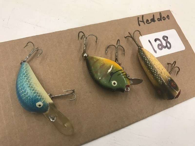 lot 128 image: (3) Heddon Fishing Lures