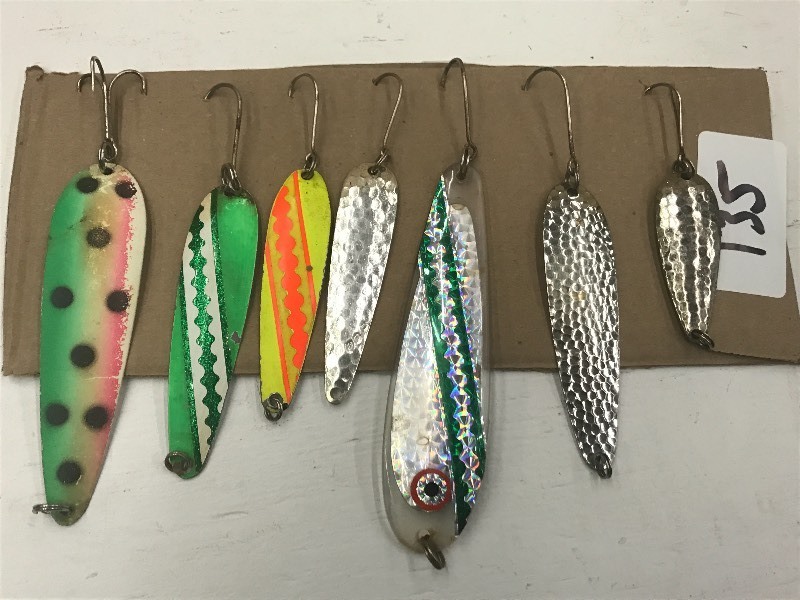 lot 135 image: (7) Assorted Spoon Lures ...