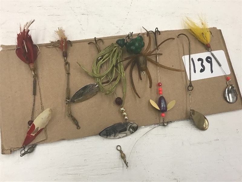 lot 139 image: (6) Assorted Spinner Bait Lures ...