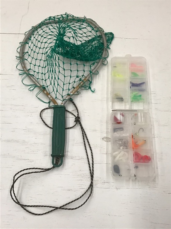 lot 171 image: Trout Net & Box Of Assorted Tackle ...