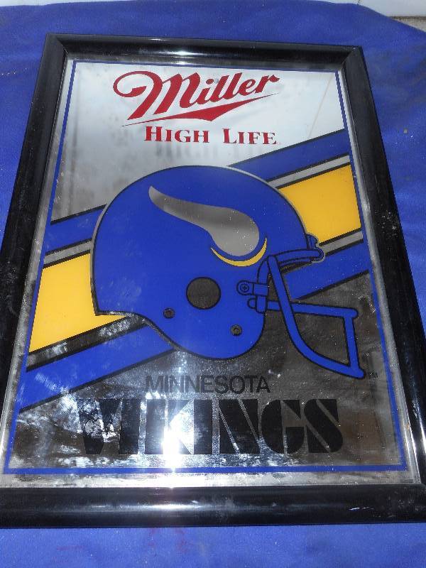 MILLER HIGHLIFE AND VIKINGS MIRROR