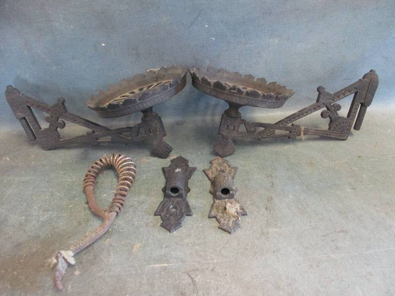 lot 78 image: Cast Iron Sconces