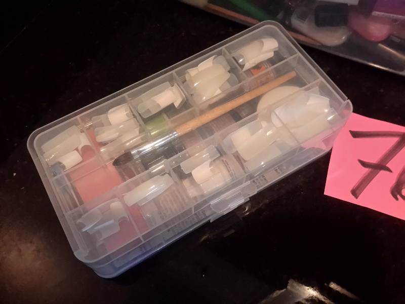 lot 76 image: Lot of Fingernail Polish and Artificial Finger nails.