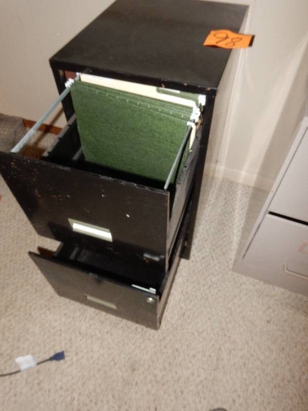 lot 98 image: 2 drawer letter size file cabinet