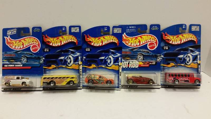 lot 7 image: Lot of (5) Hot Wheels Cars in Original Packaging - See Pictures for Styles and Series