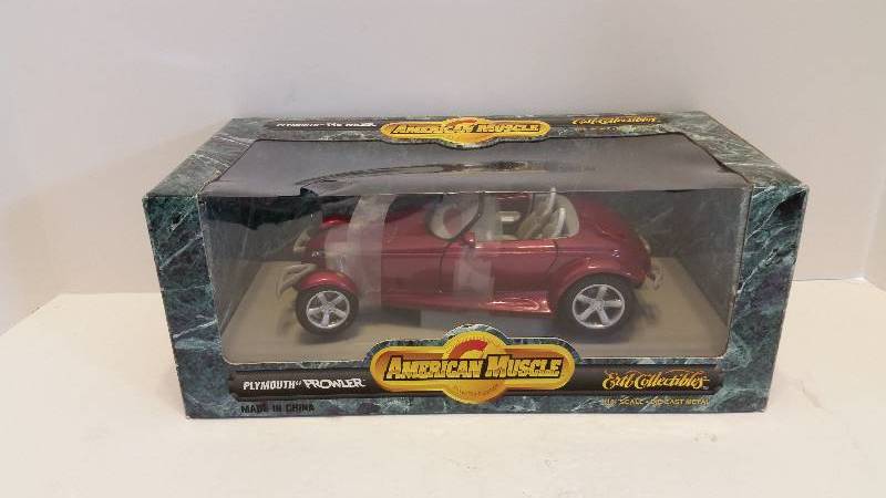 lot 65 image: Ertl Collectibles  American Muscle 118th Scale Plymouth Prowler Die Cast Metal Car in Original Box
