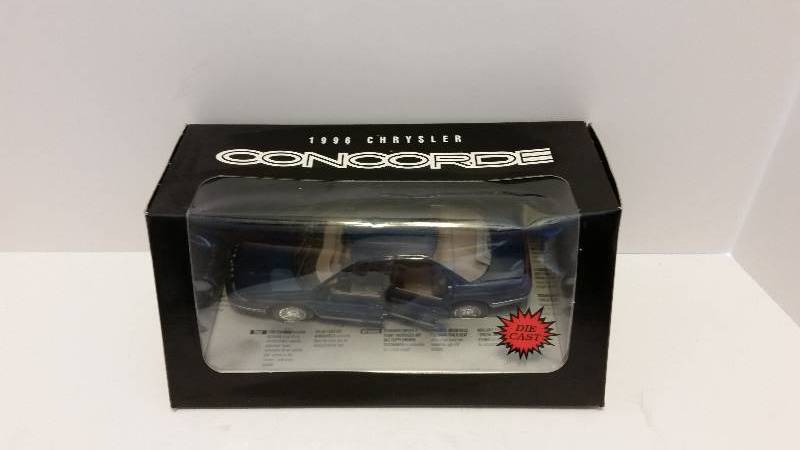 lot 62 image: Brookfield Collectibles 1996 Chrysler Concorde 124th Scale Die Cast Metal Car in Original Box