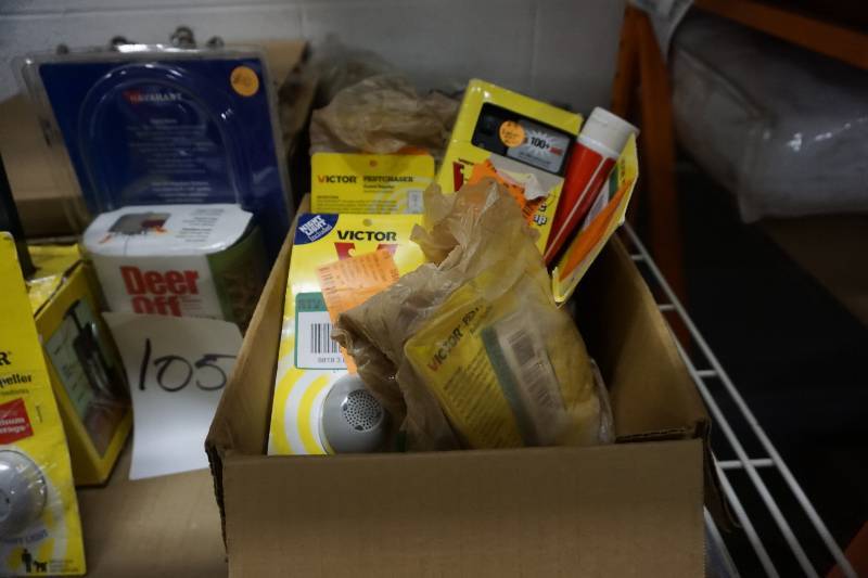 lot 105 image: Lot of Pest Repellent and Mole Traps