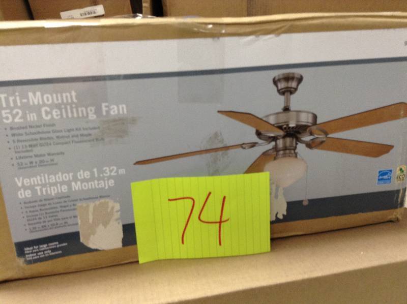 Tri Mount 52 Ceiling Fan not used