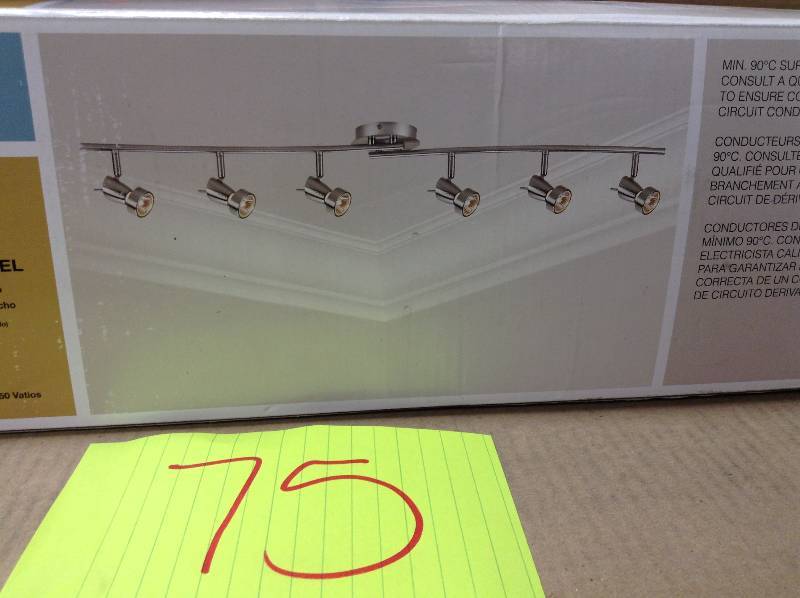 Hampton Bay 6-Light Brushed Nickel CeilingWall Dual Wave Bar Fixture