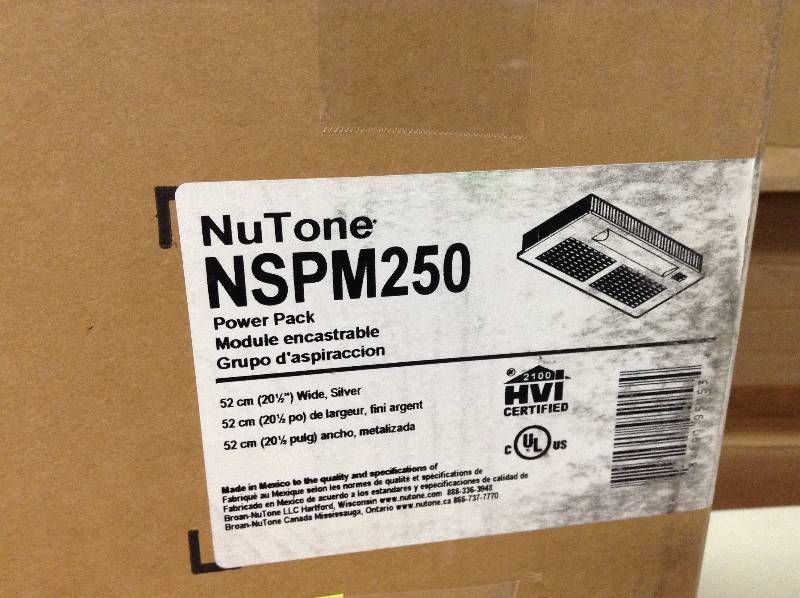 Nutone Power Pack for Range Hood Model NSPM250