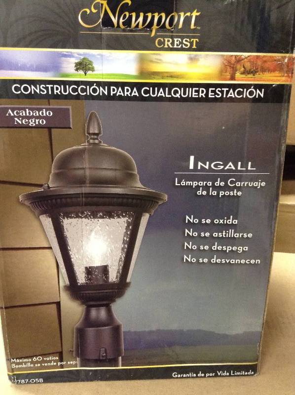 Newport Crest Ingall Outdoor Black Post Light never used