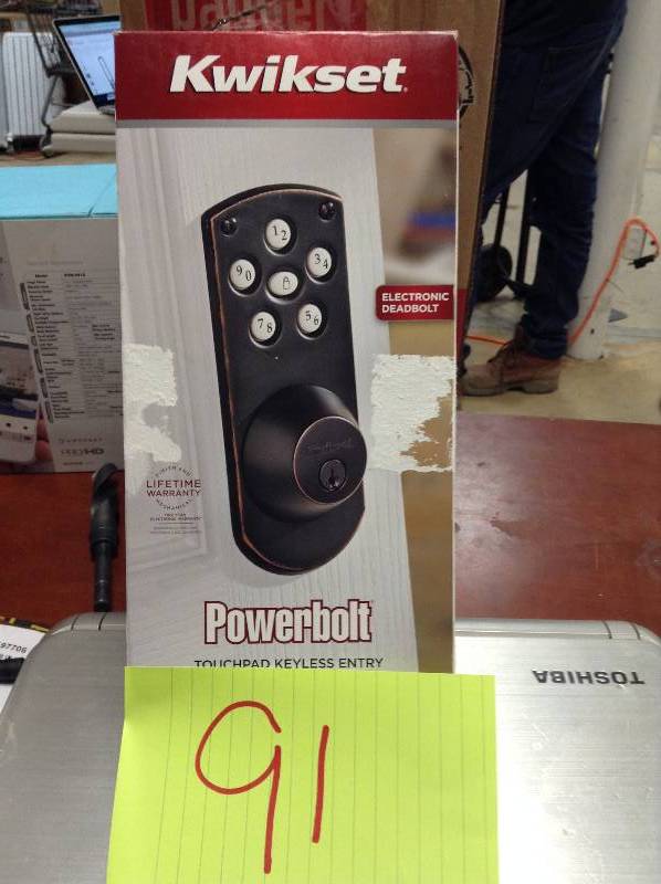 Kwikset 907 Powerbolt Electronic Deadbolt featuring SmartKey in Venetian Bronze