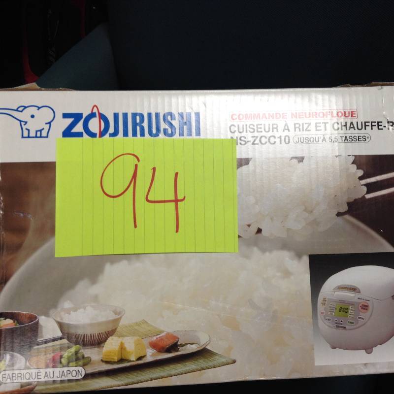 Zojirushi NS-ZCC10 5-12-Cup (Uncooked) Neuro Fuzzy Rice Cooker and Warmer, Premium White, 1.0-Liter Never used