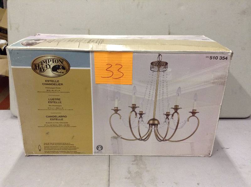 Hampton Bay Estele Chandelier never used