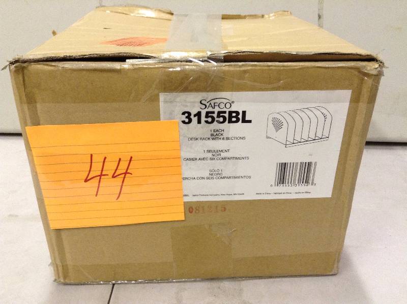 Safco 3155BL Desk Rackwhite 6 Sections never used