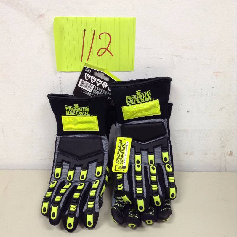 Lot of 2 Pair Premium Defense Large Monster Grip Gloves New