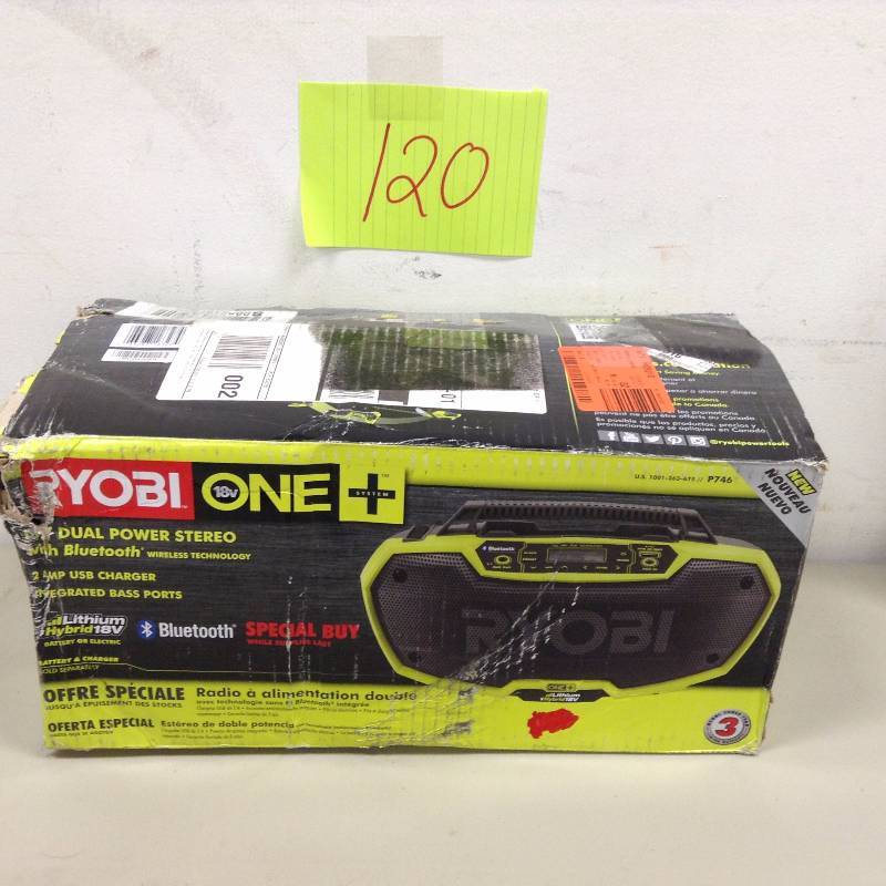 Ryobi One 18Volt Hybrid Stereo with Bluetooth Wireless Technology never used