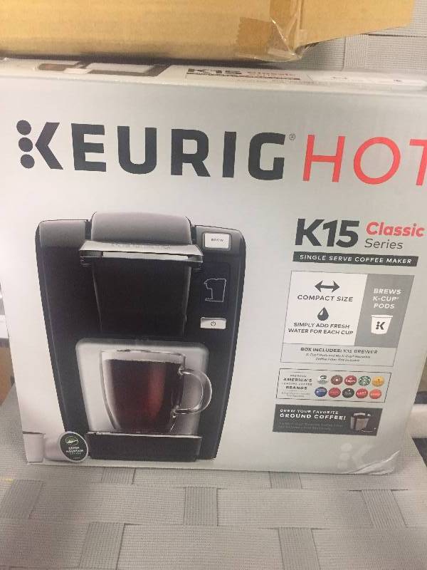 Keurig Coffee Single Brew K-cup 3 Sizes Cup Maker New K15