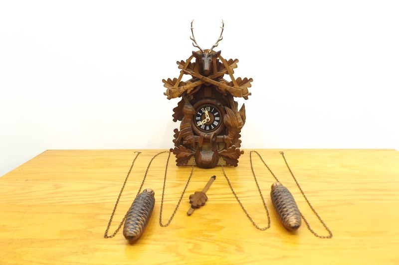 lot 2 image: MINT Vintage Germany Black Forest Cuckoo Clock