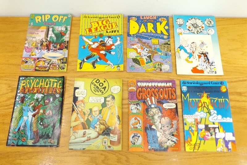 lot 29 image: Lot of 8 1970s Adult Fringe Comic Books