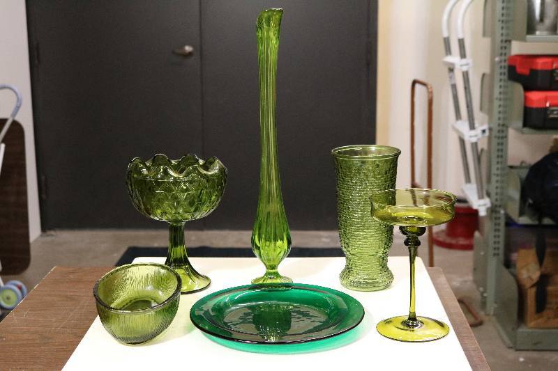Green Glass Items