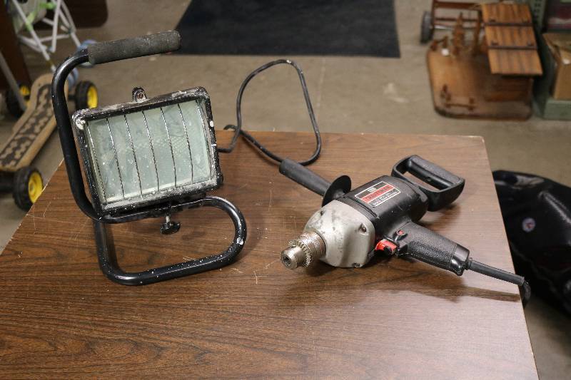Mixing Drill and Halogen Light