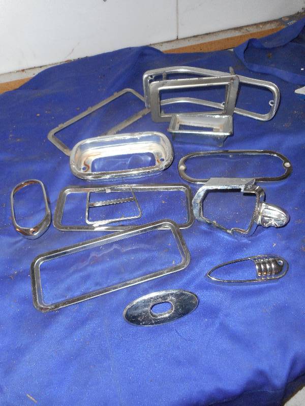 VINTAGE AUTO MIRROR , BLINKERS AND TRIM