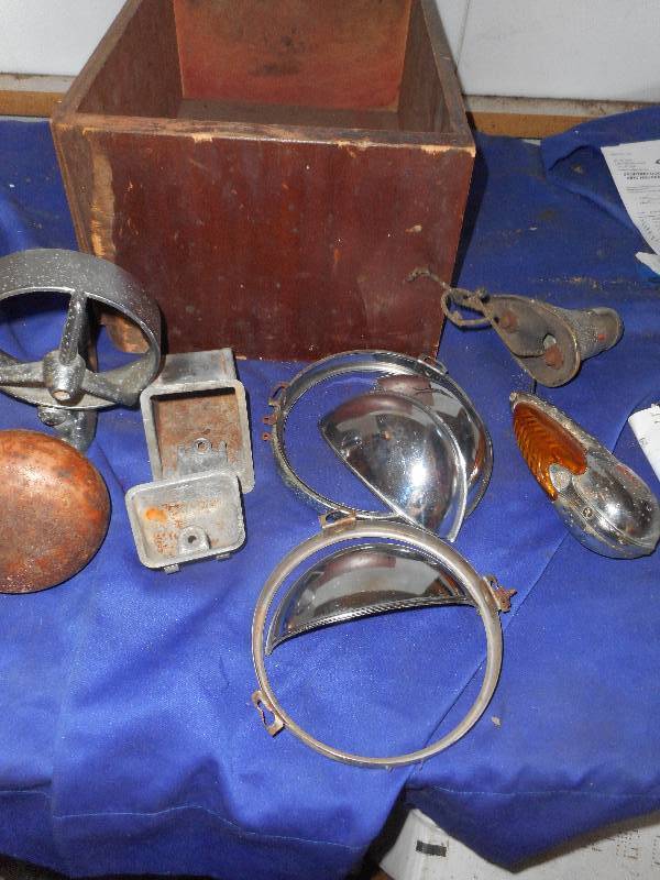 VINTAGE CAR PARTS, AHS TRAYS , BLINKERS