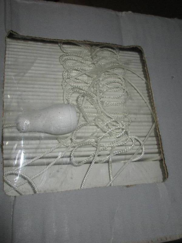 lot 6 image: 3 - 2.5 white faux wood blinds 45x64   48x64   23x64