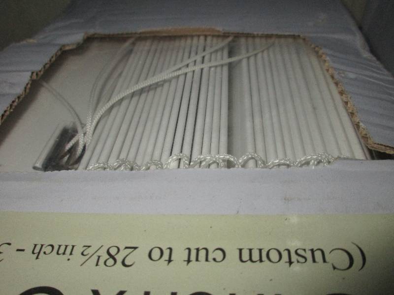lot 11 image: 3 - 2.5 white faux wood blinds all 3 are 35x64