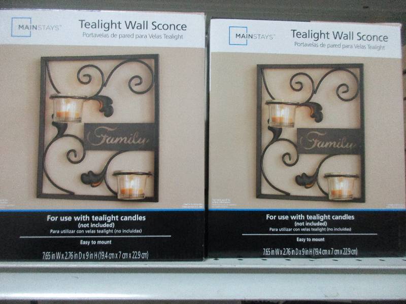 lot 40 image: 2 tea light wall decorations