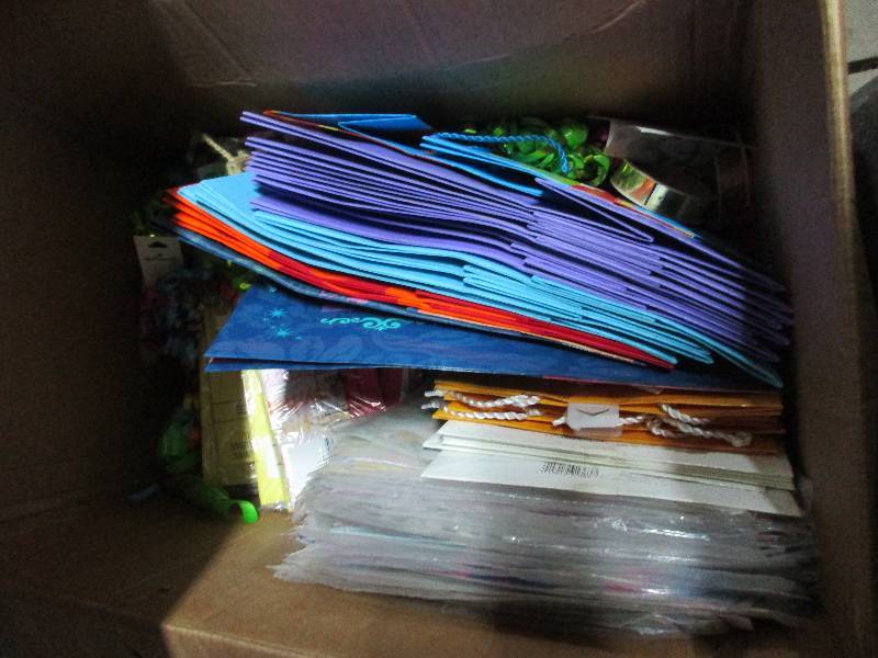 lot 50 image: assorted Halmark gift bags  gift wrap  ribbon