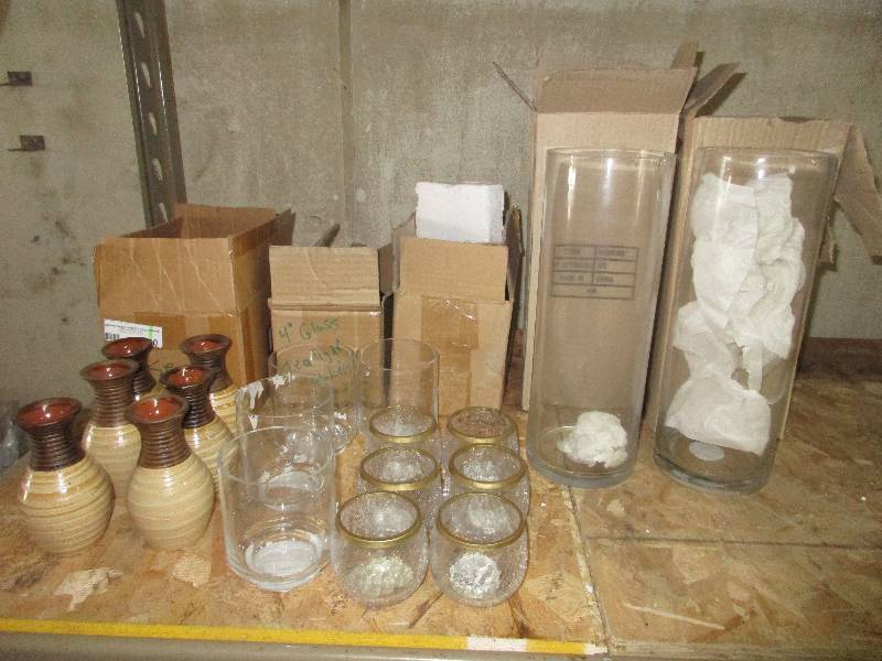 lot 60 image: misc vases and candle holders - 6 boxes