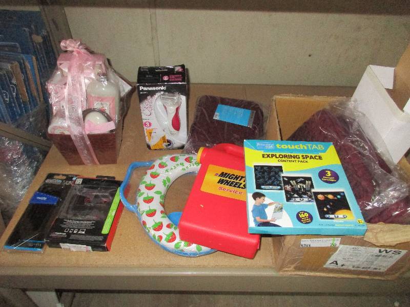 lot 70 image: misc stuff - electric shaver - potty chair - allen wrenches - bathroom set and more