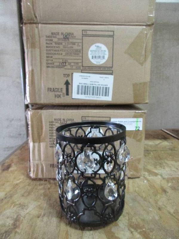 lot 72 image: 8 candle holders w gems