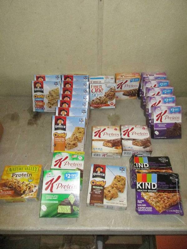 lot 99 image: assorted granola bars and protein bars - expired